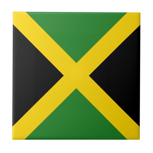 Jamaica Flag Ceramic Tile Tegeltje (Voorkant)