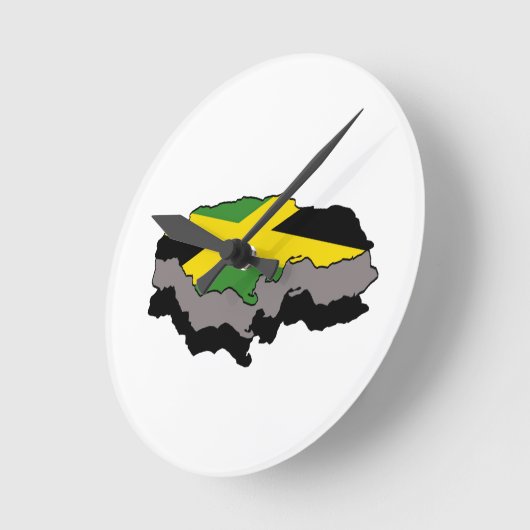 Jamaica Flag Clock Ronde Klok (Hoek)