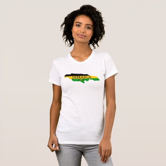 Jamaica Flag Colors Art T-Shirt (Voorkant volledig)