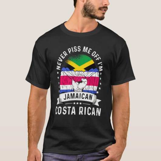 Jamaica Flag Costa Rica Grown Humor Citizen Pride T-shirt (Voorkant)