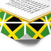 JAMAICA FLAG Custom Wedding 160 Seating Plan Poster (Hoek)