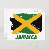 Jamaica Flag Design Briefkaart (Voorkant / Achterkant)