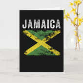 Jamaica Flag Distressed - Jamaican Flag Kaart (Gele Bloem)