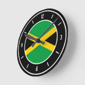 Jamaica Flag Elegant Ronde Klok (Hoek)