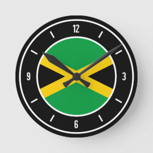 Jamaica Flag Elegant Ronde Klok