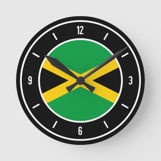 Jamaica Flag Elegant Ronde Klok (Voorkant)