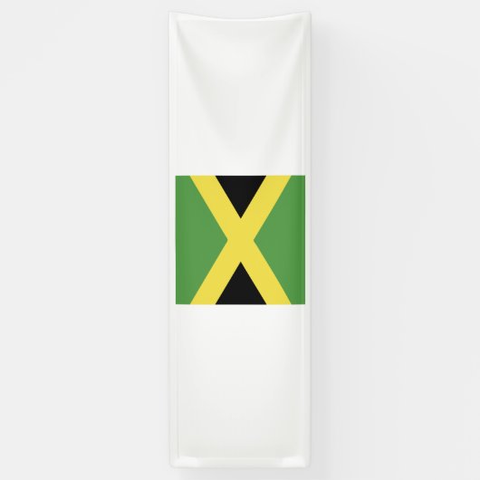 Jamaica Flag Emblem Spandoek (Verticaal)