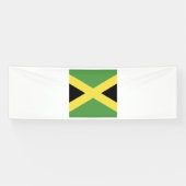 Jamaica Flag Emblem Spandoek (Horizontaal)