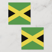 Jamaica Flag Emblem Vierkante Visitekaartje (Voorkant / Achterkant)
