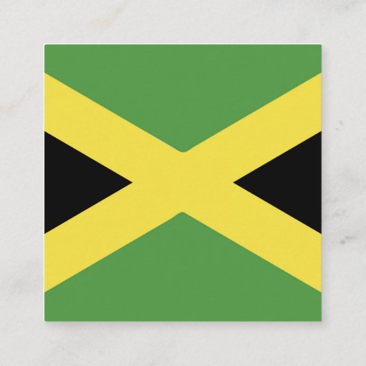 Jamaica Flag Emblem Vierkante Visitekaartje (Achterkant)