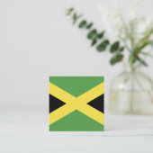 Jamaica Flag Emblem Vierkante Visitekaartje (Staand voorkant)