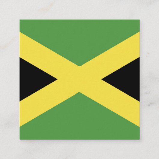 Jamaica Flag Emblem Vierkante Visitekaartje (Voorkant)