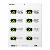 Jamaica Flag Etiket (Full Sheet)