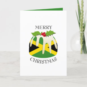 JAMAICA FLAG   Festive Plum Pudding   Kerstmis Feestdagen Kaart