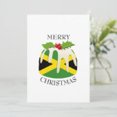 JAMAICA FLAG | Festive Plum Pudding | Kerstmis Feestdagenkaart (Staand voorkant)