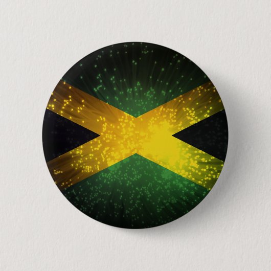 Jamaica Flag Fireworks Ronde Button 5,7 Cm (Voorkant)