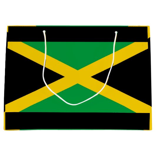 Jamaica Flag Gift Bag Groot Cadeauzakje (Voorkant)