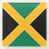 Jamaica Flag Glazen Onderzetter (Voorkant)