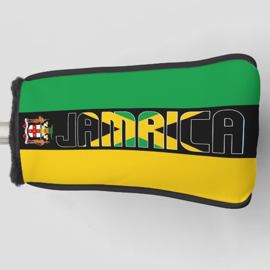 Jamaica Flag Gorheerlijk Patriotic Golfheadcover (Voorkant)