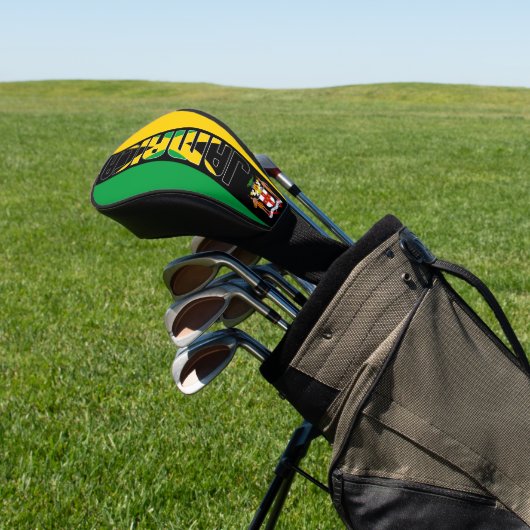 Jamaica Flag Gorheerlijk Patriotic Golfheadcover (Insitu)
