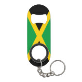 Jamaica Flag Green Yellow Black Patriotic  Mini Flessenopener (Achterkant)