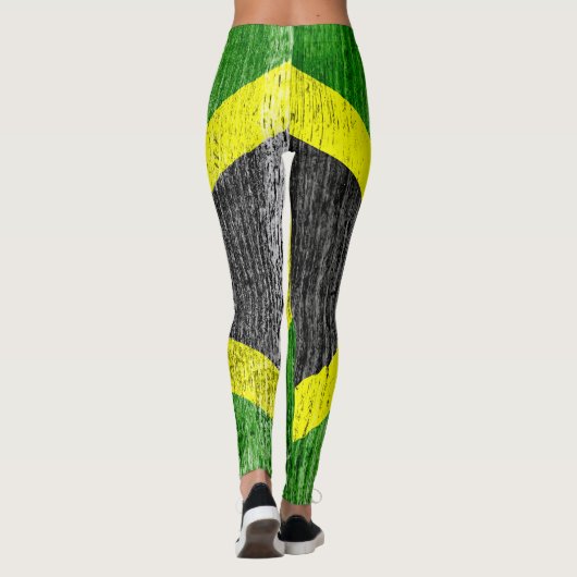 Jamaica Flag Grungy Distress Board Leggings (Achterkant)