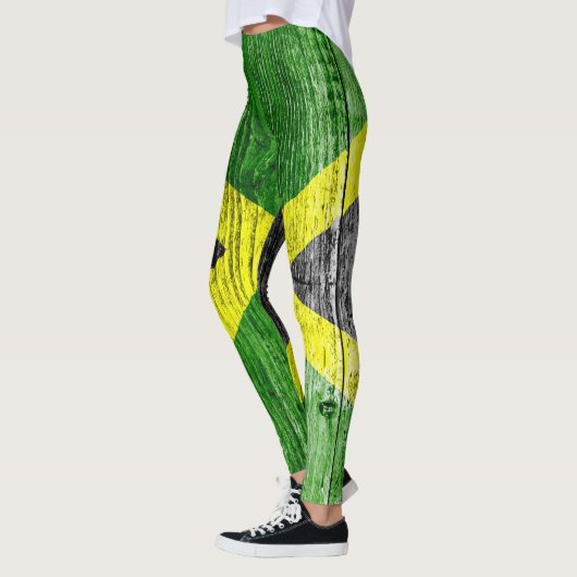 Jamaica Flag Grungy Distress Board Leggings (Links)