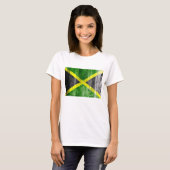 Jamaica Flag Grungy Distress Board T-shirt (Voorkant volledig)