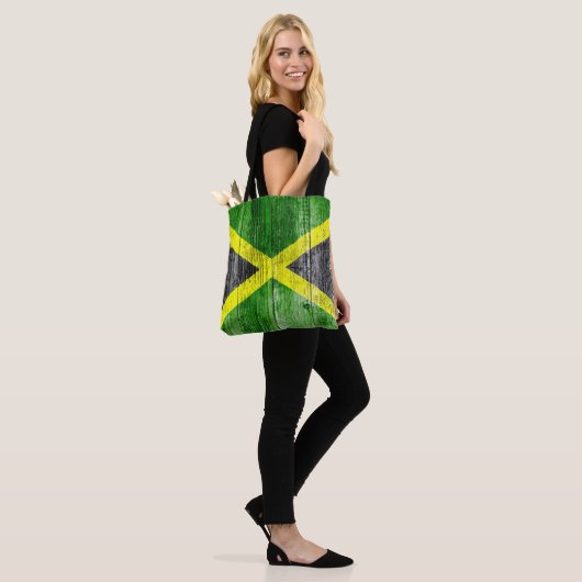 Jamaica Flag Grungy Distress Board Tote Bag (Op model)