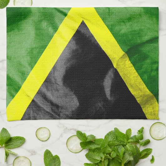 Jamaica Flag Hand Towel Theedoek (Gevouwen)