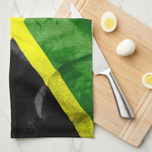 Jamaica Flag Hand Towel Theedoek (Quarter Fold)