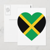 Jamaica Flag Heart Briefkaart (Voorkant / Achterkant)