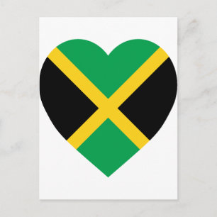Jamaica Flag Heart Briefkaart