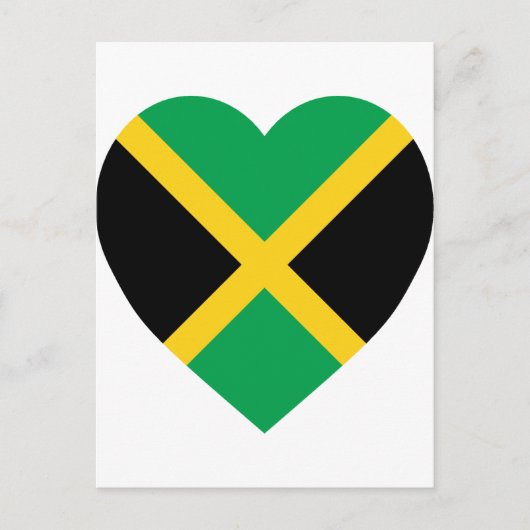 Jamaica Flag Heart Briefkaart (Voorkant)