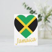 Jamaica Flag Heart Briefkaart (Staand voorkant)