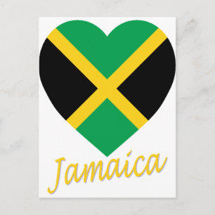 Jamaica Flag Heart Briefkaart