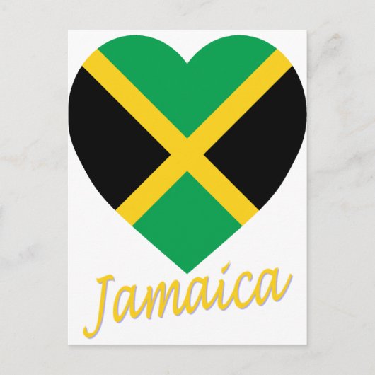 Jamaica Flag Heart Briefkaart (Voorkant)