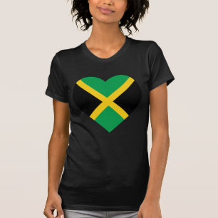 Jamaica Flag Heart T-shirt