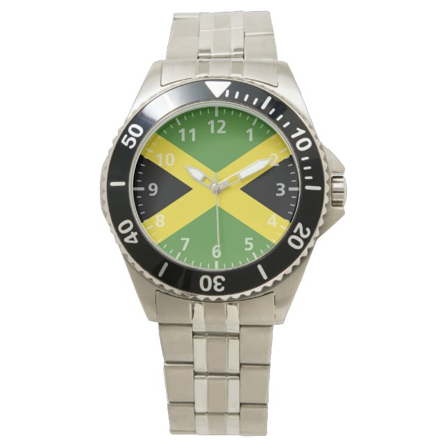 Jamaica Flag Horloge (Voorkant)