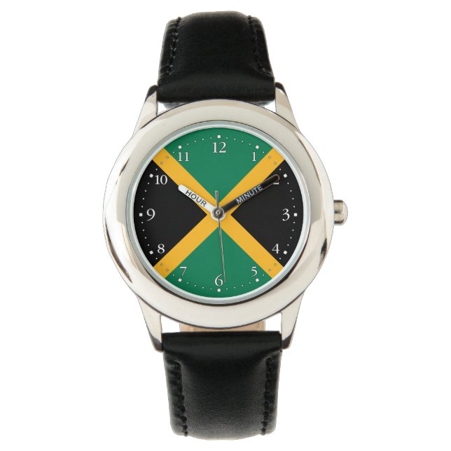 Jamaica Flag Horloge (Voorkant)