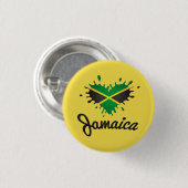 Jamaica Flag Island - Proud Jamaicans - Button (Voorkant /achterkant)
