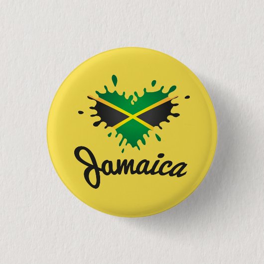 Jamaica Flag Island - Proud Jamaicans - Button (Voorkant)