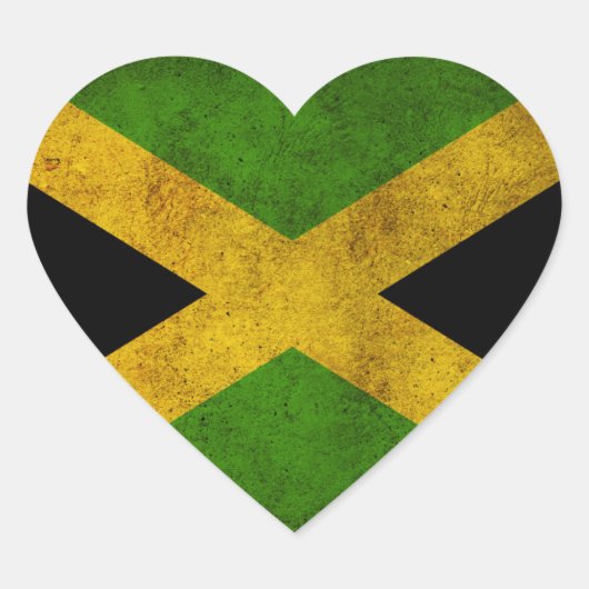 Jamaica Flag Island - Proud Jamaicans - Magnet Hart Sticker (Voorkant)