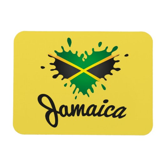 Jamaica Flag Island - Proud Jamaicans - Magnet Magneet (Horizontaal)