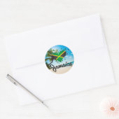 Jamaica Flag Island - Proud Jamaicans - Sticker (Envelop)