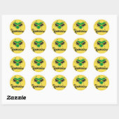 Jamaica Flag Island - Proud Jamaicans - Sticker (Vel)