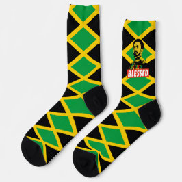Jamaica Flag Jah Rastafari Blessed Love Socks Sokken
