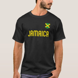 Jamaica Flag Jamaicaanse  Athletic Throwback S T-shirt
