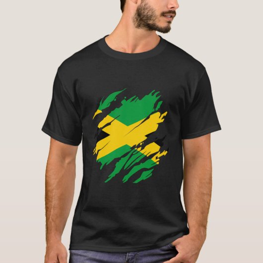 Jamaica Flag Jamaican T-shirt (Voorkant)