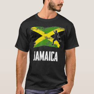 Jamaica Flag Jersey Soccer Team piggy  T-shirt